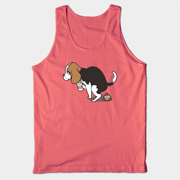 Coffee makes me poop Beagle Tank Top by huebucket